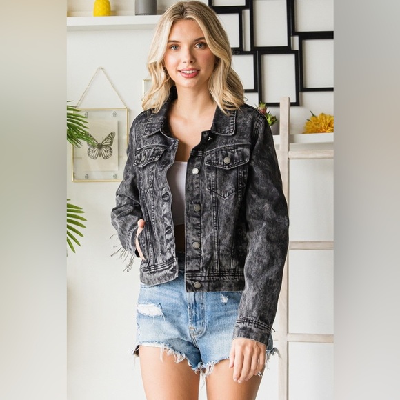 Rhinestone Jean Jacket by VERVET by Flying Monkey - Picture 2 of 4
